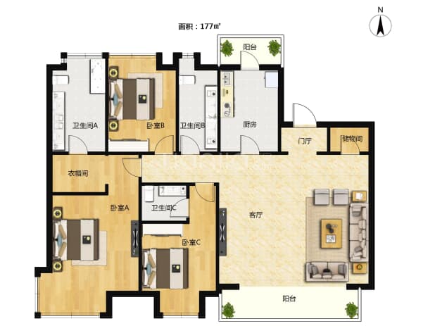 翡丽甲第户型图(上海链家新房)