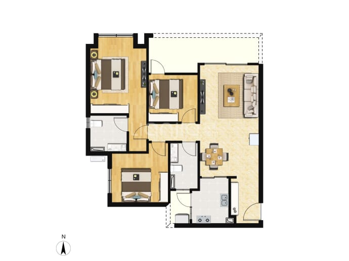 中海渝中云锦--套内 94.01m²