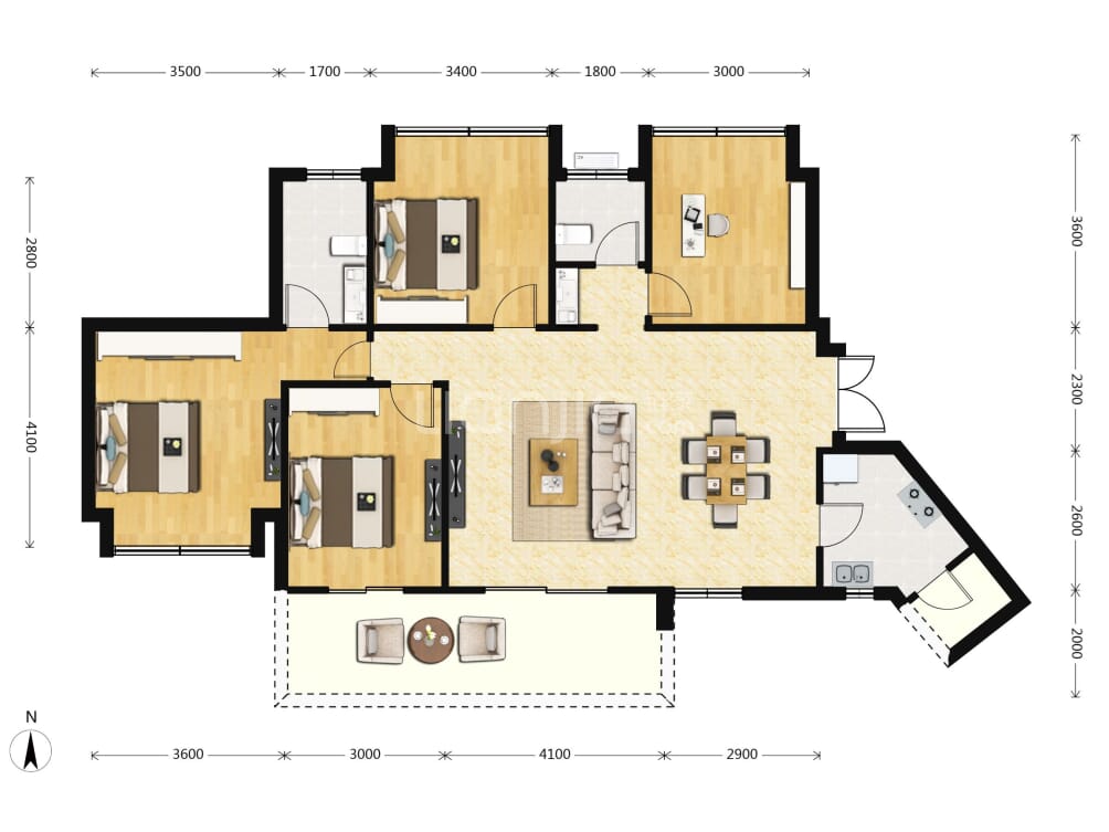 裕城长江著户型图(链家网)