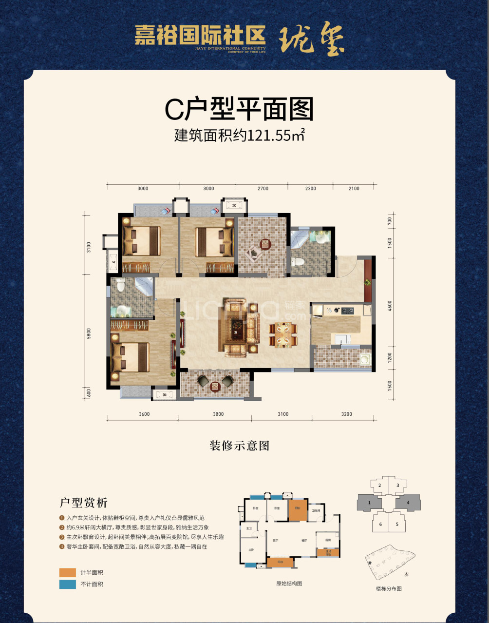 嘉裕国际社区户型图(链家网)