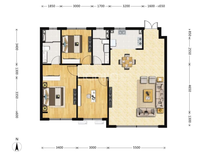 新星宇甜城--建面 126m²