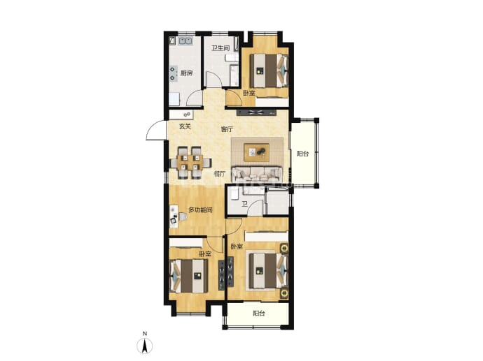 中建东湖之星--建面 127.79m²