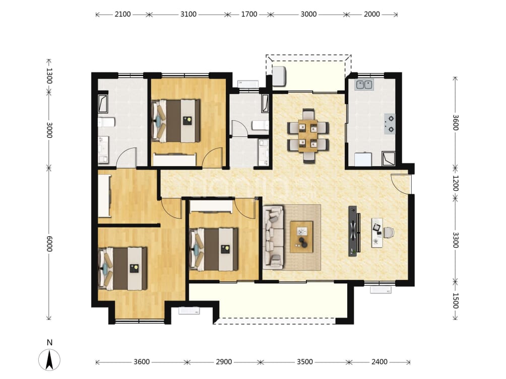 新城·金樾江南户型图(链家网)