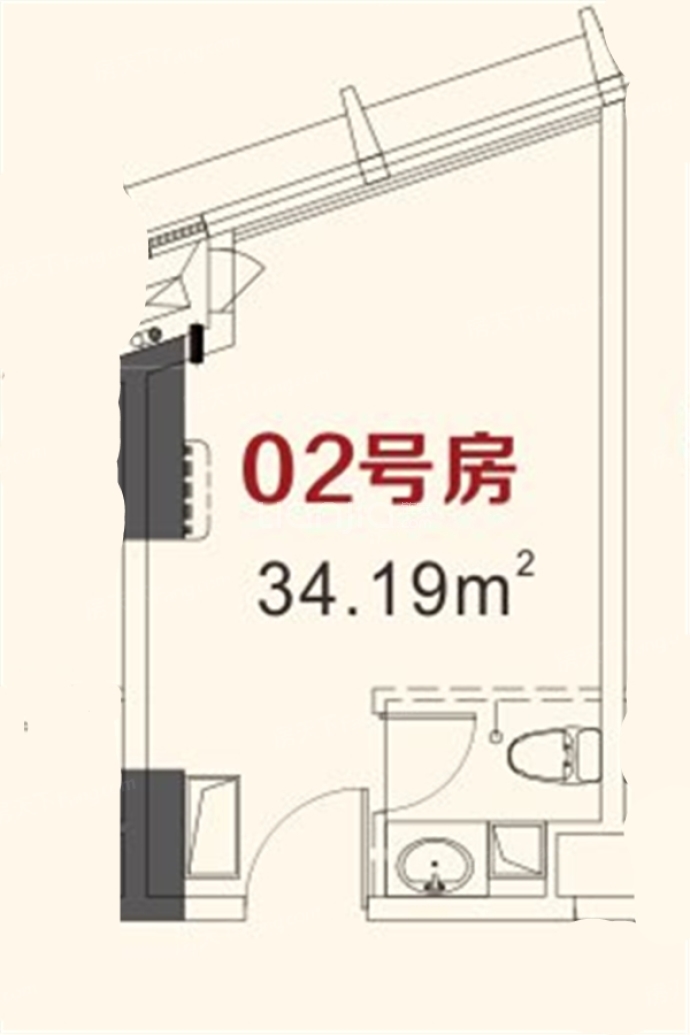 中国铁建洋湖壹品--建面 34.19m²