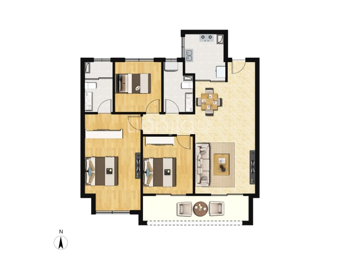 银城翡丽和风--建面 105m²