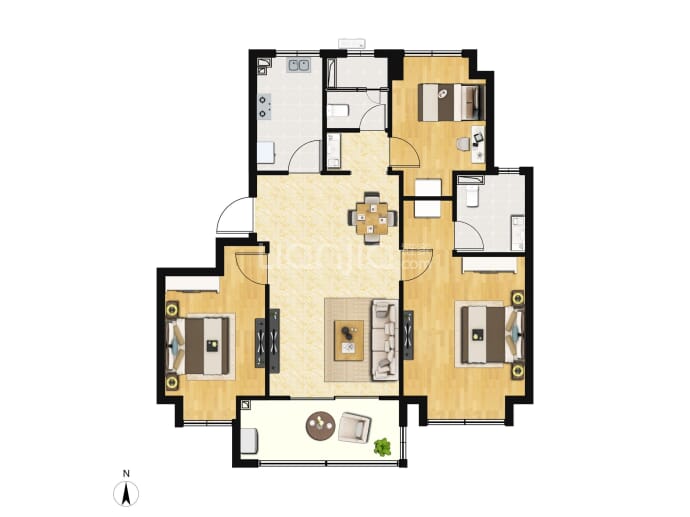 华宇林湖雅舍--建面 89m²