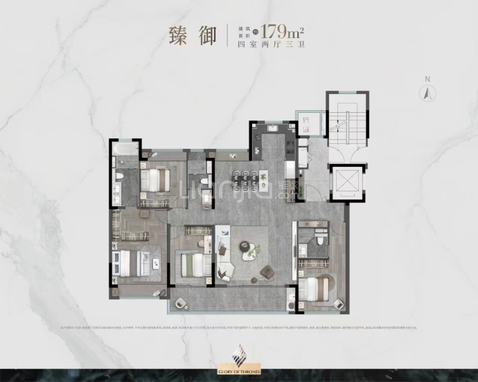 龙湖·御湖境--建面 179m²