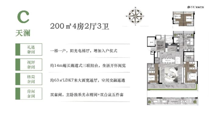 保利湖光悦色--建面 200m²