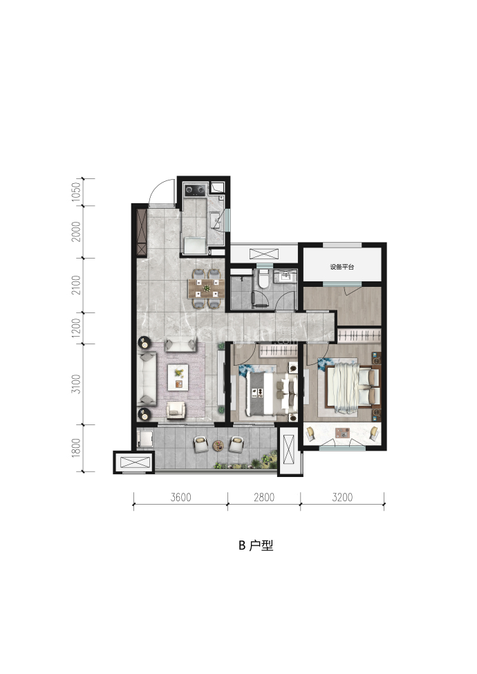 龙湖上城--建面 93m²