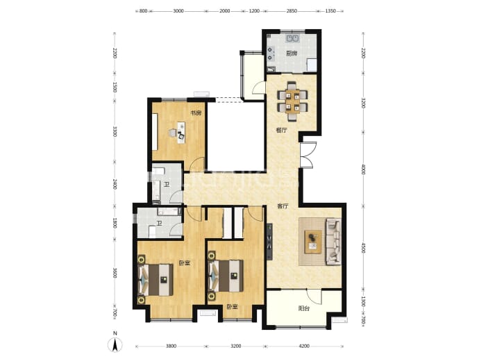 天琴湾--建面 129.04m²