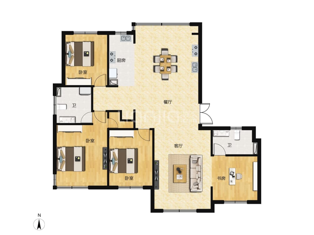 浦江御景湾户型图(链家网)