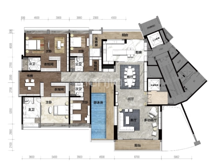 海骏达宫馆--建面 481m²