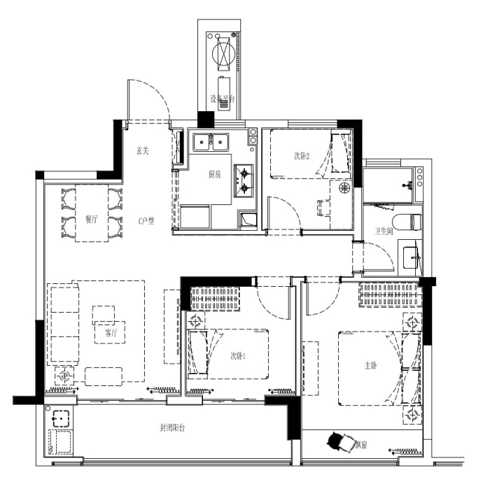 湖著观邸--建面 89m²