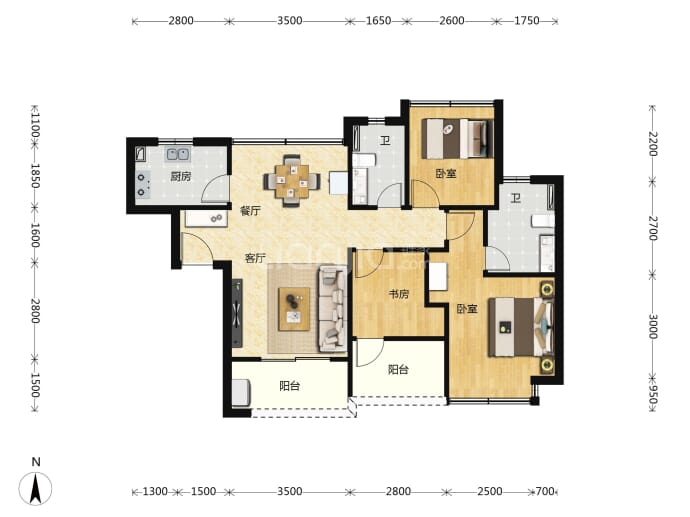 鹏瑞半山云璟--建面 89m²