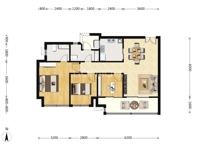 康田栖棠观樾--套内 74m²