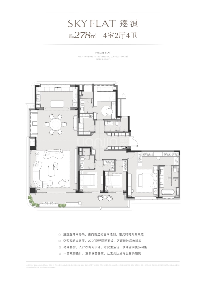 奥体潮鸣--建面 278m²