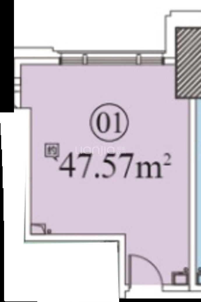 富力·首府--建面 47.57m²