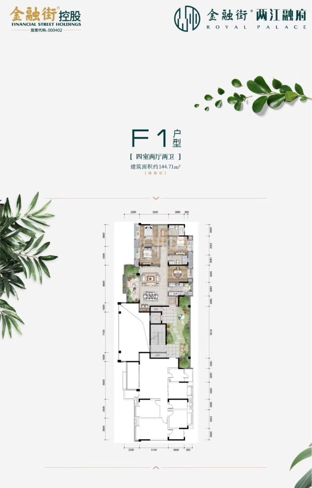 金融街两江融府户型图(链家网)
