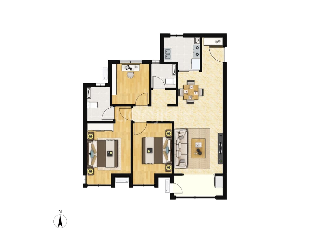 中粮祥云户型图(链家网)