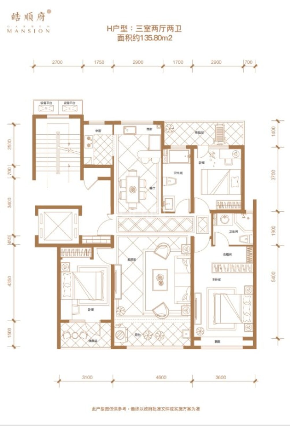 邢台皓顺府户型图(链家网)