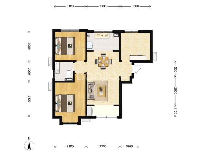 爱情·缤纷里--建面 89m²