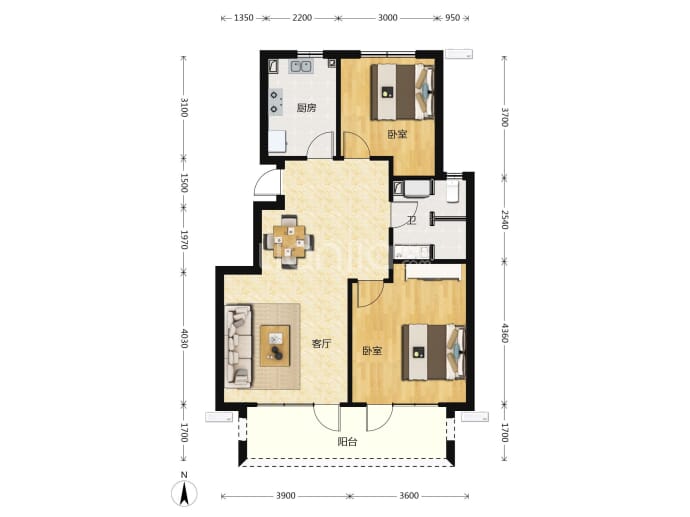 融创阿朵小镇--建面 88m²