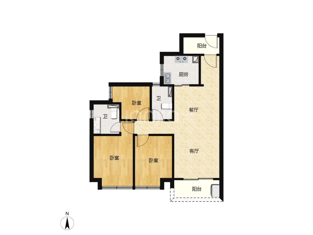 保利时代天珀户型图(链家网)