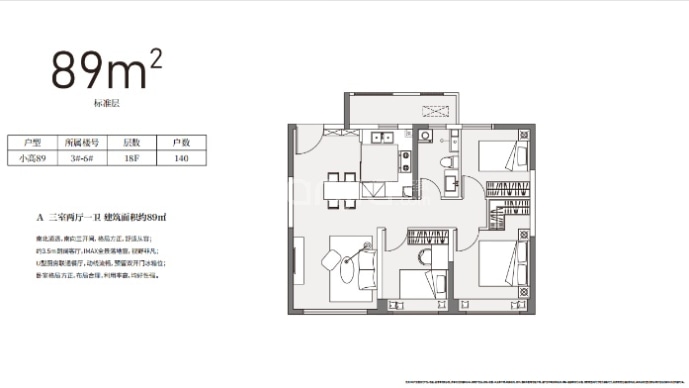 城投东方紫宸--建面 89m²