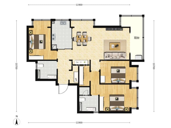 大华公园天下--建面 134.93m²
