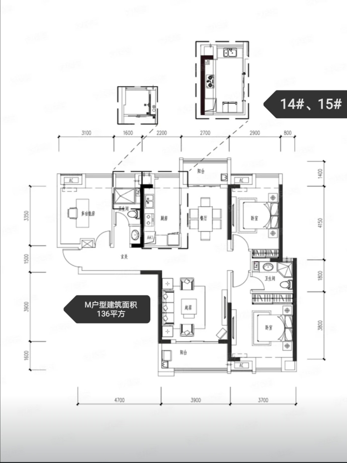 御江壹品青山樽--建面 136m²