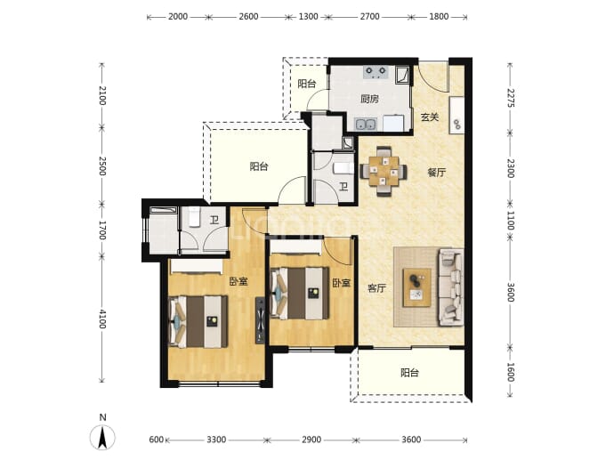 慧湾中心--建面 96m²