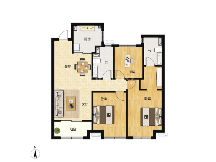 奥园誉景澜庭--建面 102m²