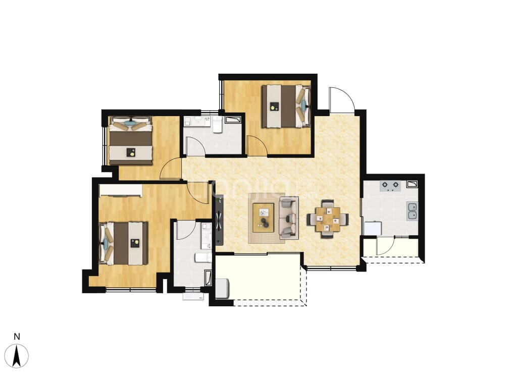 万科森林公园户型图(链家网)