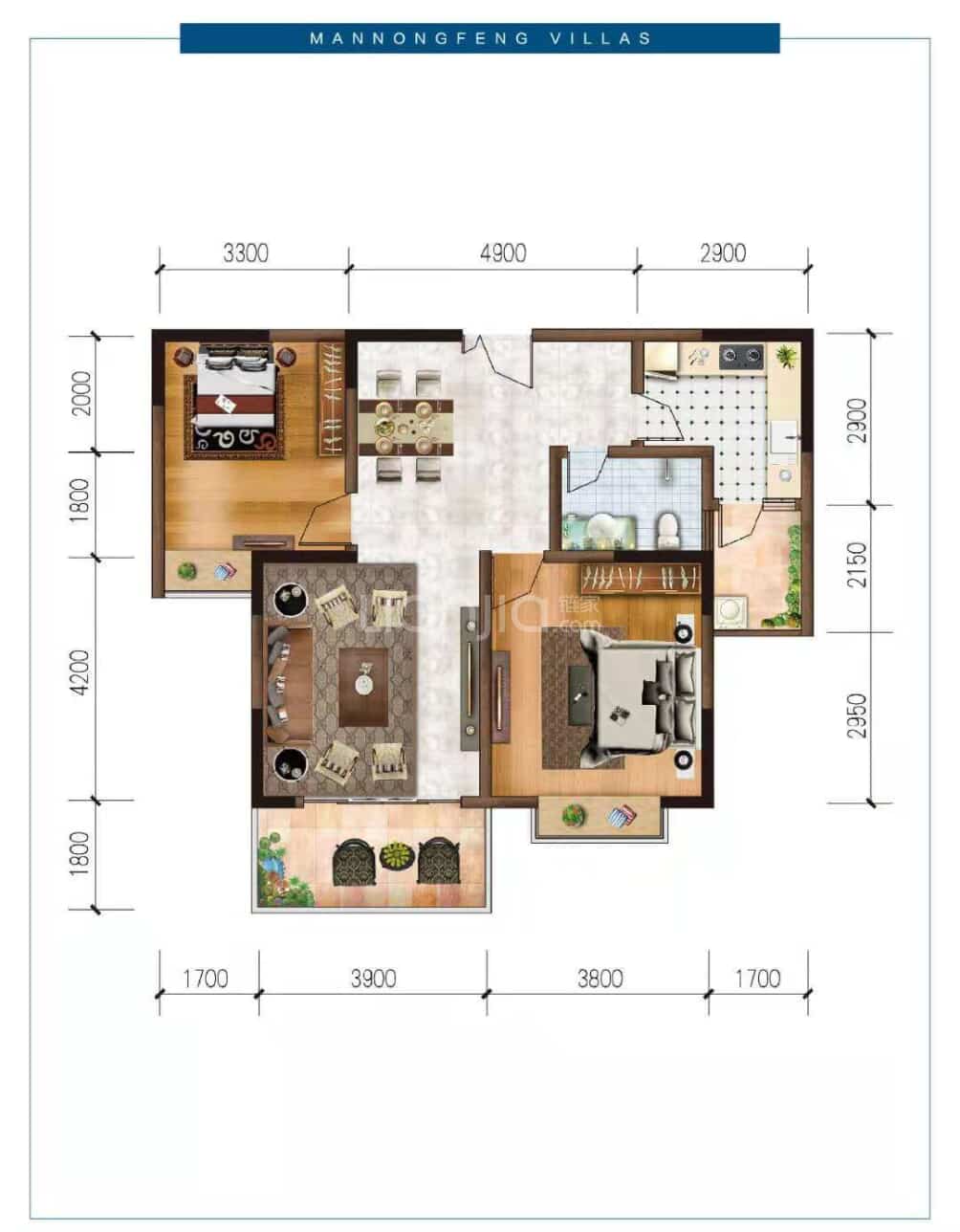 曼城户型图(链家网)