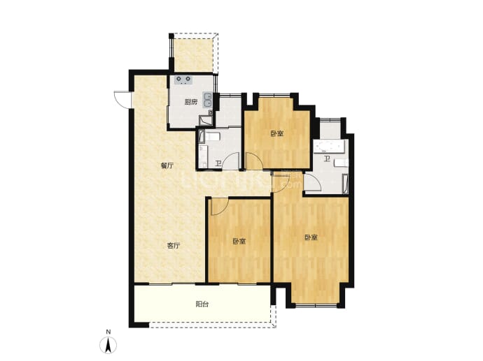 明月璟辰苑--建面 98m²