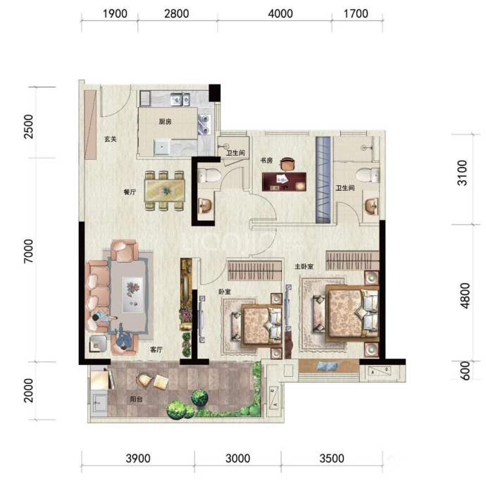 联投水乡小镇--建面 117m²