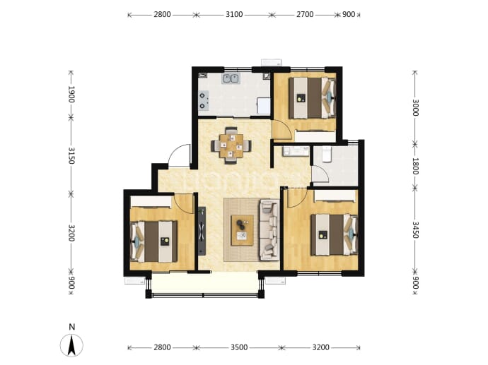 上东金茂智慧科学城--建面 89m²