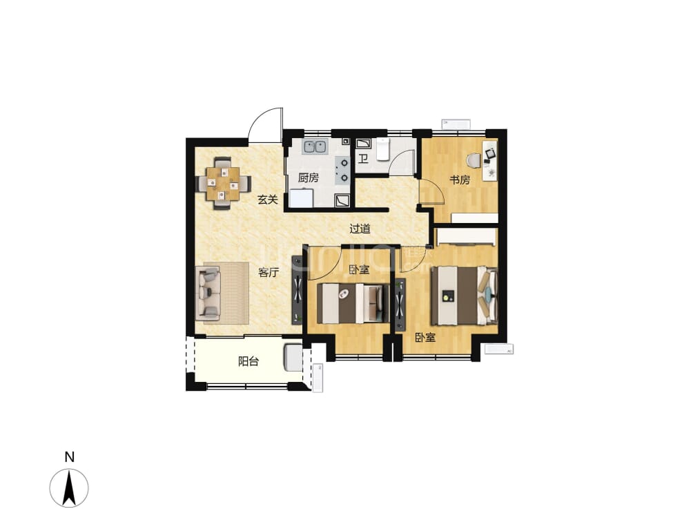 光明府户型图(链家网)