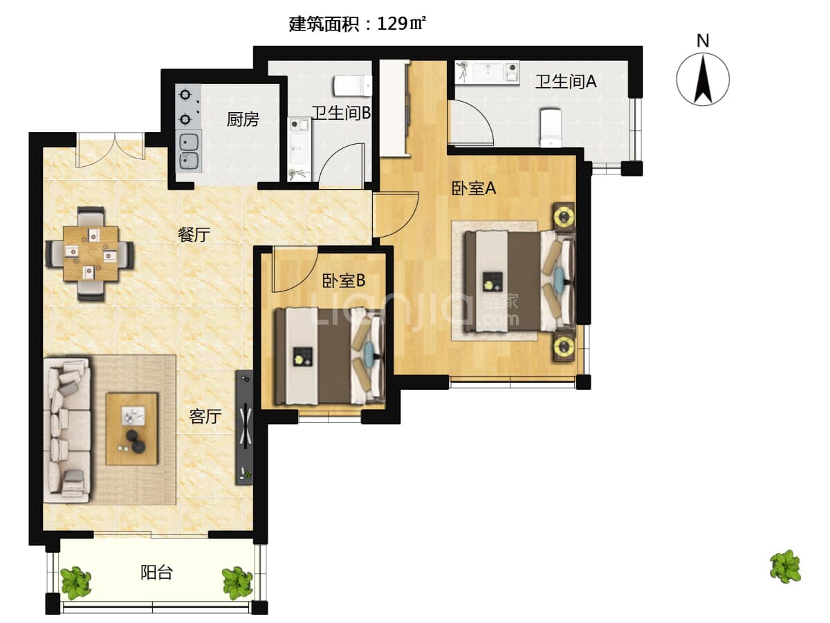 上海新房 上海楼盘 浦东楼盘 滨江凯旋门 户型介绍 全部 一居室(1)