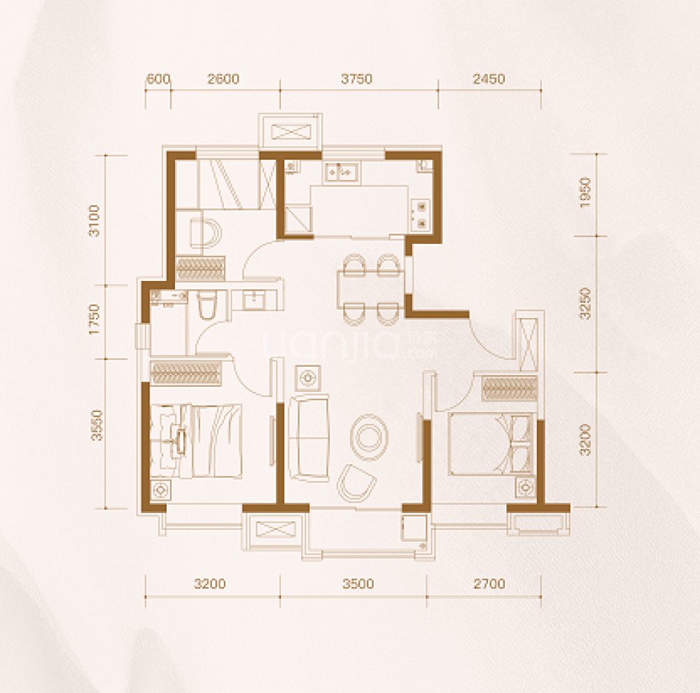 中建城户型图(链家网)