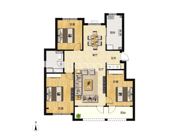 绿城海上明月--建面 109m²