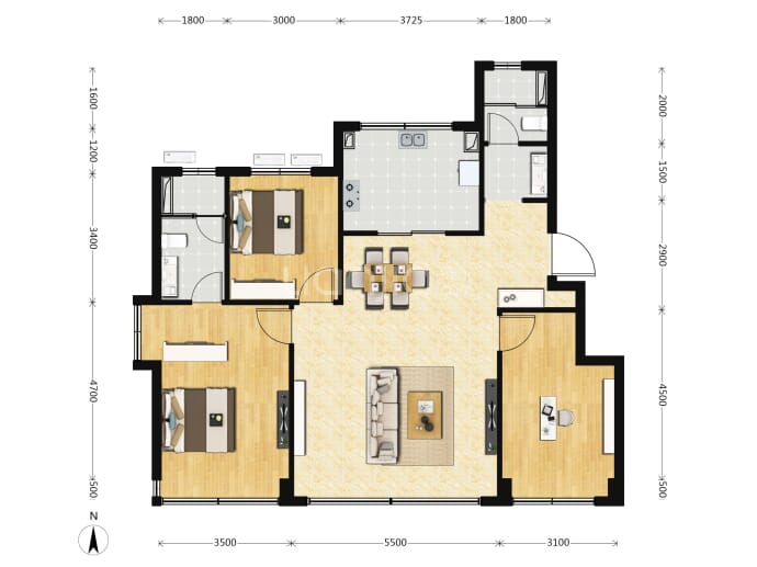 绿城·桂语听蘭二期--建面 125m²