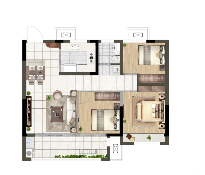 新舟逸园--建面 89m²