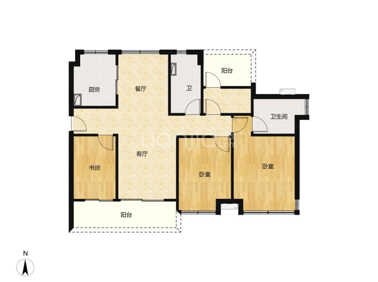 保利碧桂园学府里118方户型图