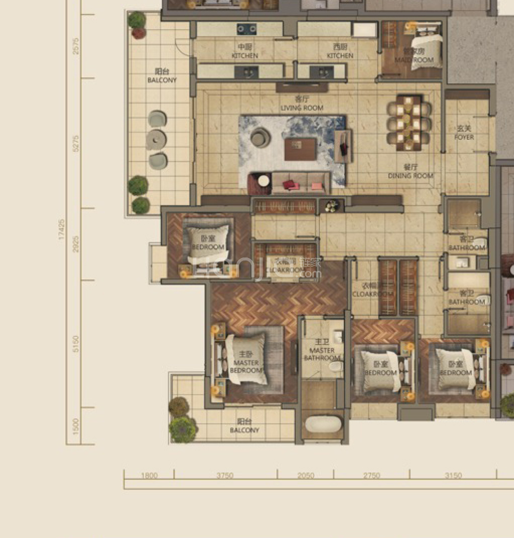 西关海户型图(链家网)