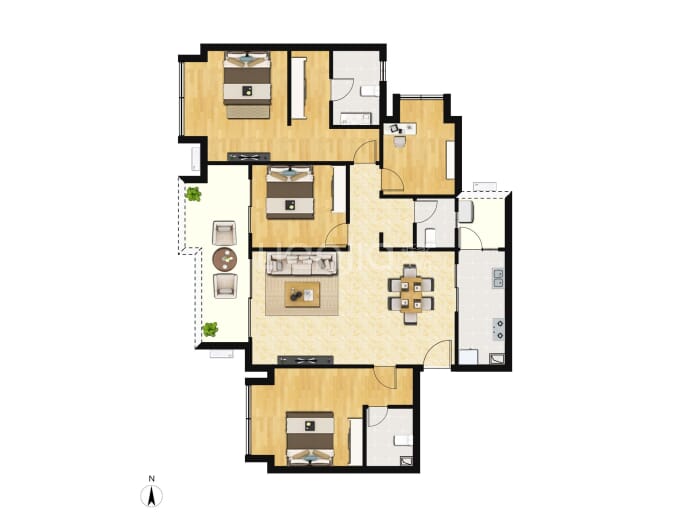 北辰悦来壹号--套内 116m²