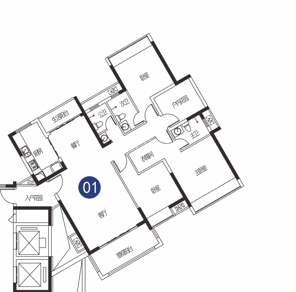 鸿安花园户型图(链家网)
