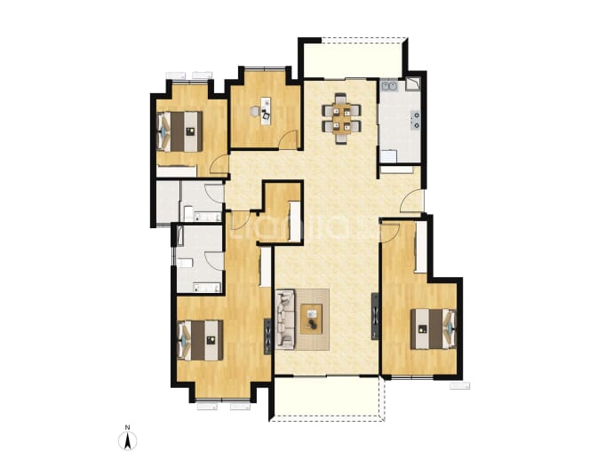 武汉城建·水岸--建面 135.37m²