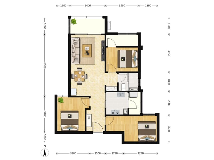 中海渝中云锦--套内 72.58m²