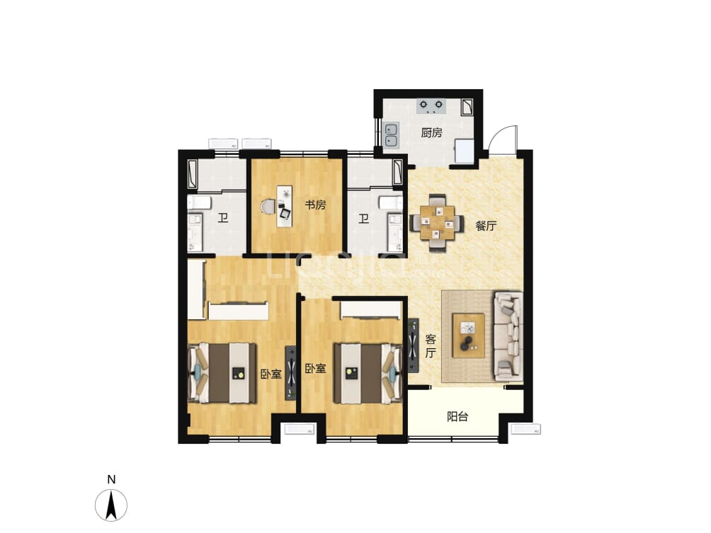 鑫远·太湖健康城户型图(链家网)